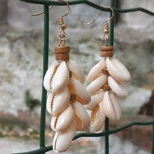 MicLee Orecchini Pendenti Lunghi In Argento 925 Con Conchiglie Bianche, Gioielli Eleganti Per Donna E Ragazza, 2,5x4 Cm