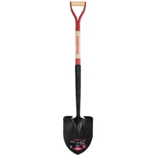 Razor-Back 2594200 Round Point Shovel with Wood Handle and Steel D-Grip