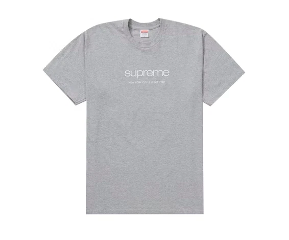 Tee shirt Supreme Shop gris moyen neuf 100 % authentique SS20