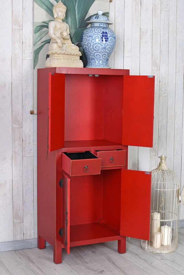Dielenschrank China Schrank Hochkommode Hochschrank Feng Shui Highboard Orient - Bild 3 von 4