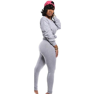 Women's O-Neck Sweatshirt Jogger Pants 
