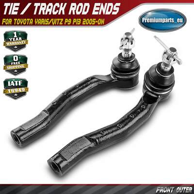 2x Tie / Track Rod End Front Outer for Toyota Yaris/Vitz P9 P13 05-On ...