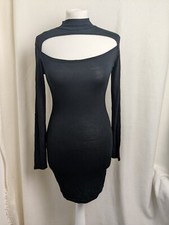 Boohoo cut out long sleeve mini dress black size 8 dress New