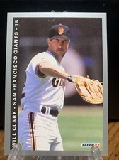 1993 Fleer San Francisco Giants Baseball Card #154 Will Clark