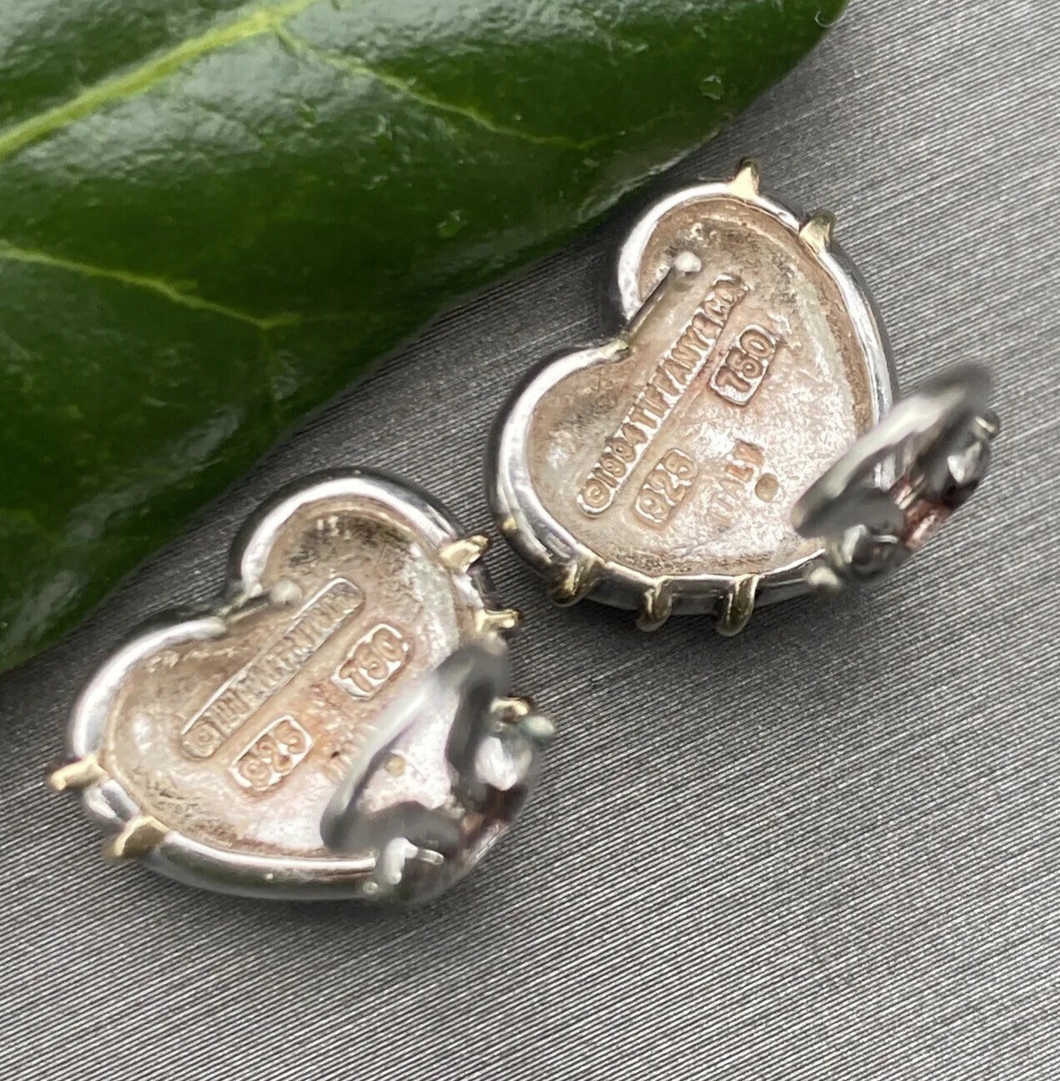 Tiffany &Co 18K Yellow Gold Wrapped Arrow Sterling Silver Heart