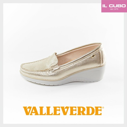 MOCASSINO SCARPA DONNA VALLEVERDE 11501 PELLE COLORE GOLD H 6 CM SUMMER 2022  | eBay