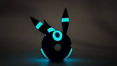 Shiny Umbreon (Glow In Dark) | Themed 3D Printed Pokeball | #0197 Umbreon