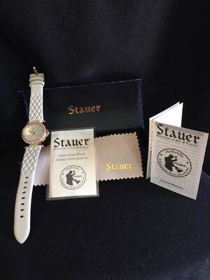 Lady\'s Stauer Watch with crystals Stauer Black Ceramic Gold-Tone Crystal Bezel Women main image 4