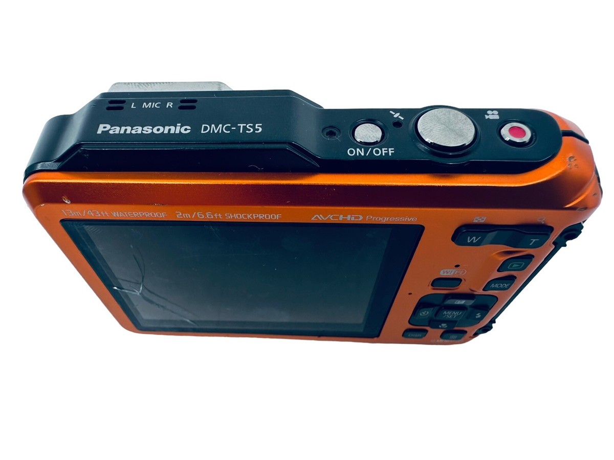 Panasonic LUMIX DMC-TS5 /16.1MP Digital Camera Orange PARTS/REPAIR