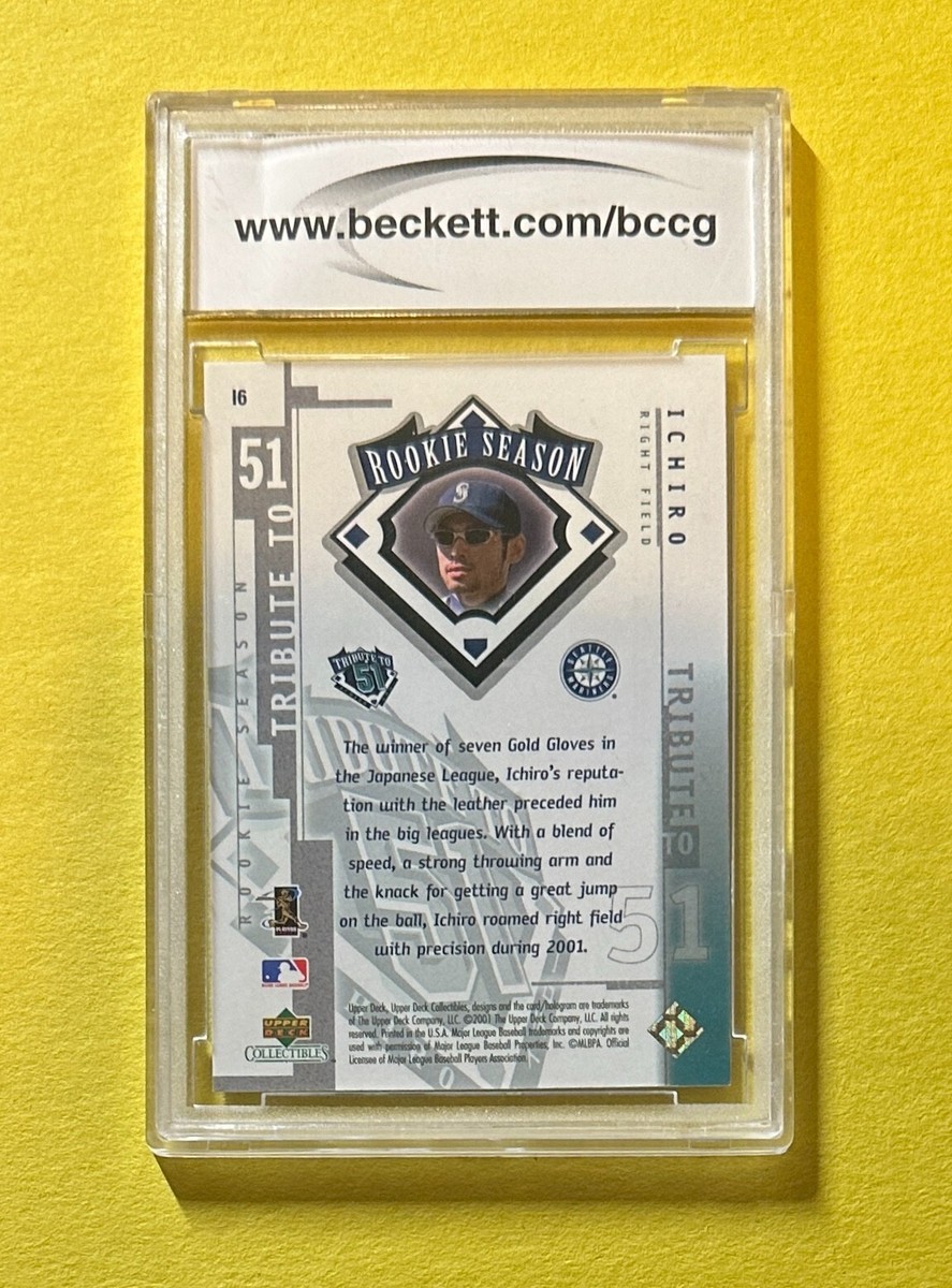 2001 UPPER DECK ICHIRO TRIBUTE TO 51 #16 BCCG MINT OR BETTER