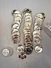 1958P WASHINGTON QUARTER 90% SILVER CH. BU BRILL. UNC. 40 COIN ROLL TYPE B REV.