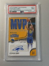 PSA 9 2018 Panini Contenders MVP Stephen Curry Auto #105/199 NBA Warriors