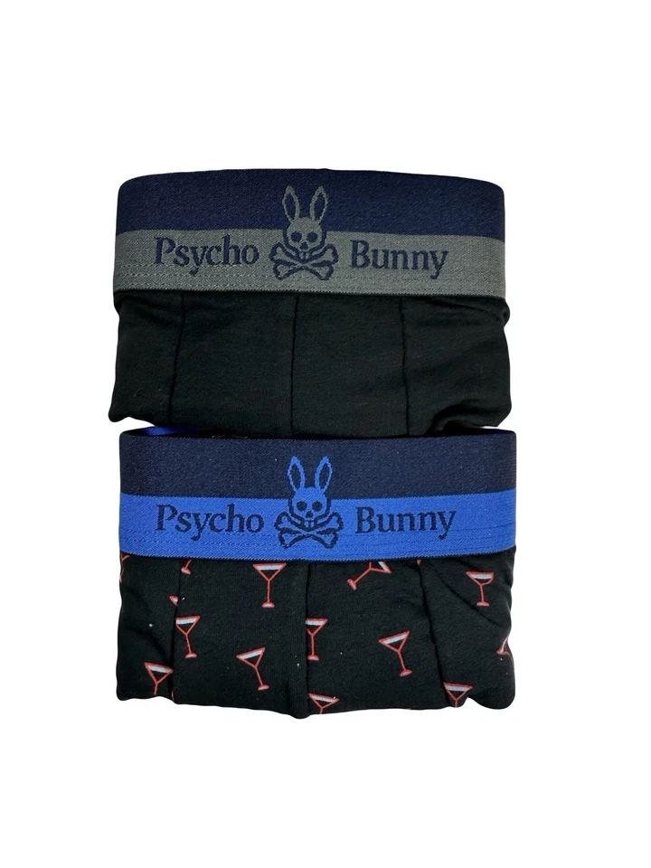 Nuevo con etiquetas Psycho Bunny. Talla S. Para hombre. Calzoncillo boxer Pima de algodón azul marino. MSPR $42.00 Foto 2 de 4