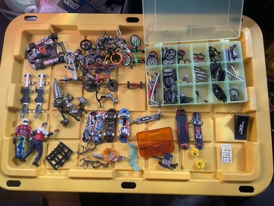 Huge Lot Of Trick Stix Tech Deck Trick Bikes Ramps Extra Pieces RARE Pieces Incl