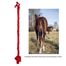 Red Horse Tail Bag Wrap Polyester Keep Tail Skin Clean Easy Braiding Horses