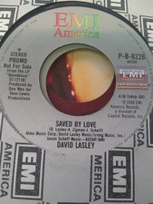 David Lasley, Saved By Love ~ 1984 EMI America promo 45 +sleeve