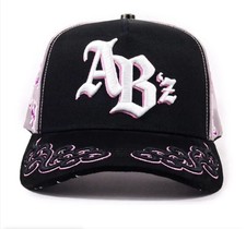 Black Gray Pink Dragon Graphic Baseball Cap A...