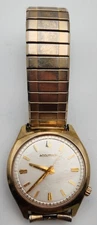 Vintage N1 Bulova Accutron 18K Heavy Gold Plated Bezel Men's Watch Not Working 