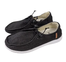 Corkys Kayak Boat Shoe Loafer Womens 8 Black Casual Slip On Minimalist Travel