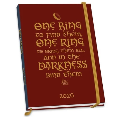 DANILO PROMOTIONS LTD 2026 The Lord Of The Rings A5 Diary Week to View Hardback - Official Product