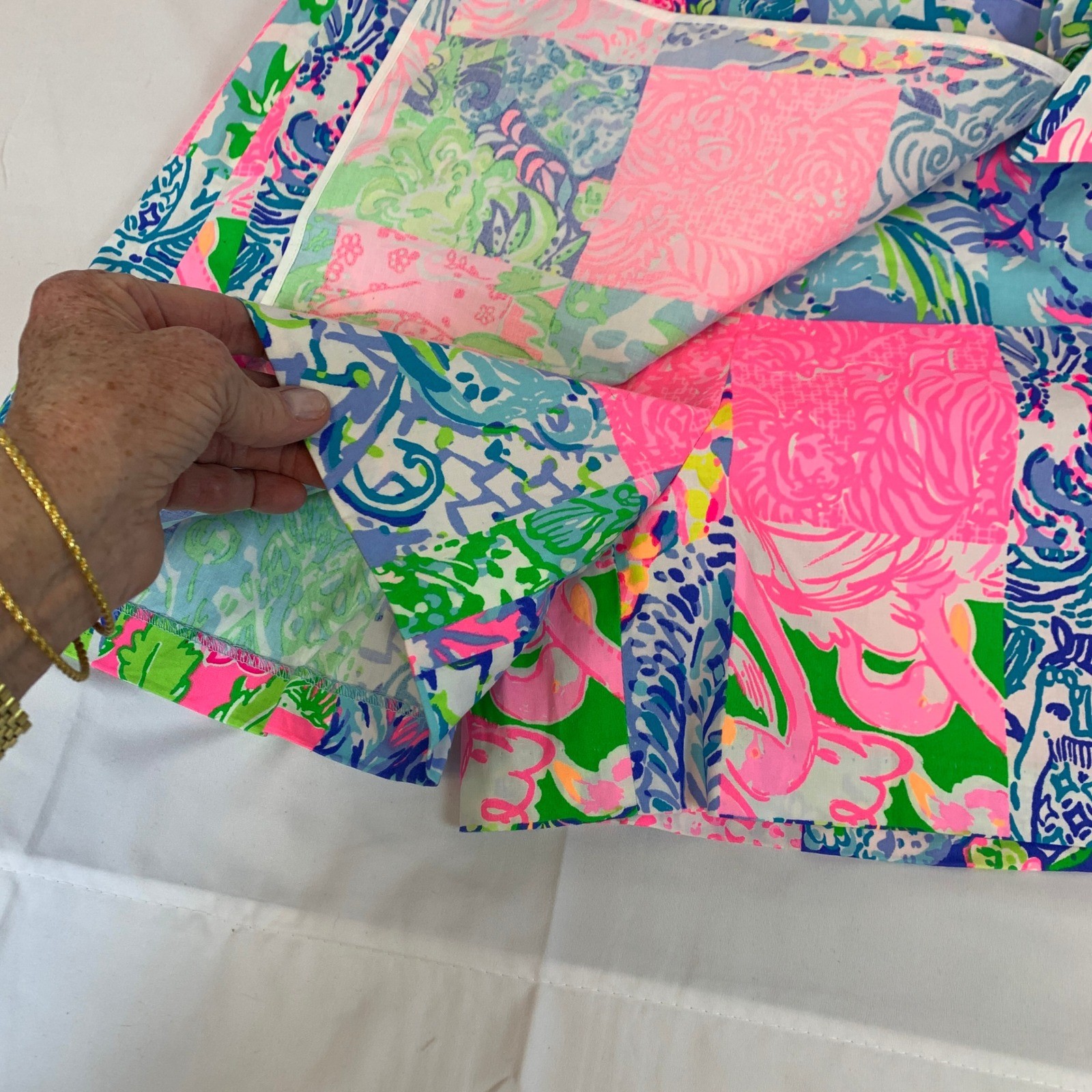 Lilly Pulitzer Patchwork Wrap Skort Multicolor Vi… - image 4
