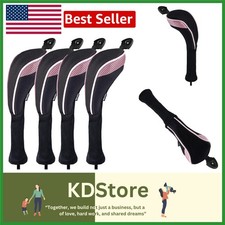 Long Neck Golf Hybrid Club Head Covers, 4-Pack with Dial ID - Durable Protection