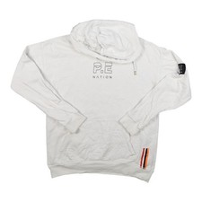 PE Nation Jumper Mens XSMALL White Long Sleeve Hoodie fleece cotton Size XS