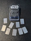 ✨ STAR WARS ✨ 9 x 1g  of .999 Fine Silver Star Wars Bars ✨ + Original Box