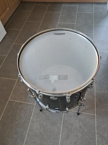 Tambor Gretsch EE. UU. Personalizado 18" x 16" Piso Tom Nitron Negro Vintage Años 70 - Imagen 5 de 10