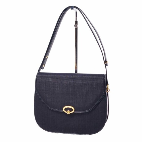 Comtasse Tasche Schulter Hose Haar Pferd Gold Hardware Damen Navy