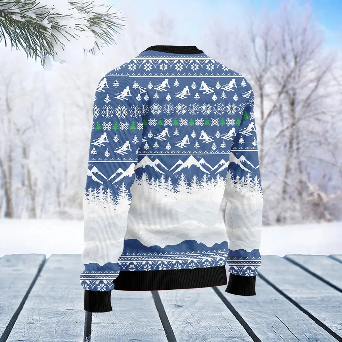 Skiing Life Is Better On Snow Ugly Christmas Sweater - 3D Print Ugly Sweatshirt
