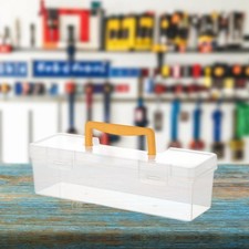Clear Tool Box with Handle Container Case Carry on Bin Storage Box Organizer
