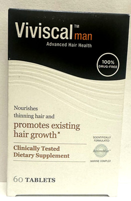 Viviscal Man Advanced Hair Health Tablets 60 ct Exp 06/2026
