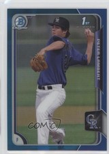 2015 Bowman Draft Chrome Blue Refractor 102/150 Peter Lambert #121 1u6