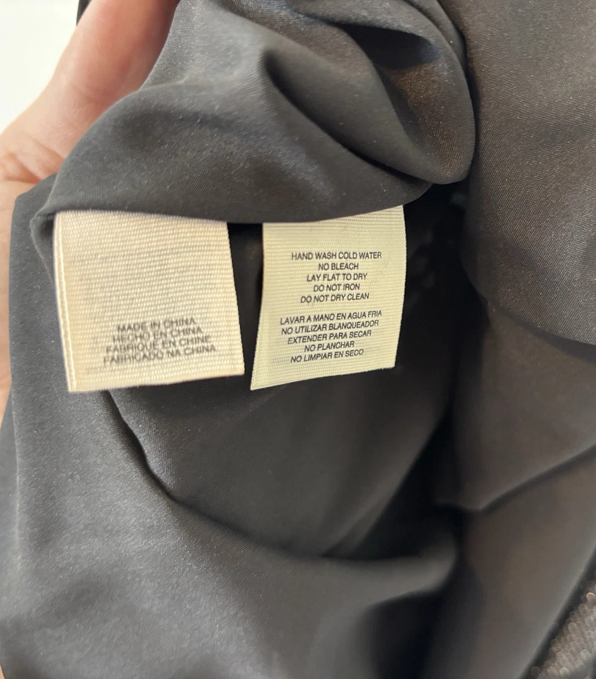 RACHEL Rachel Roy Black Sparkle Sheath Dress Mesh Sleeve Fully Lined XXL - Image 3 of 4