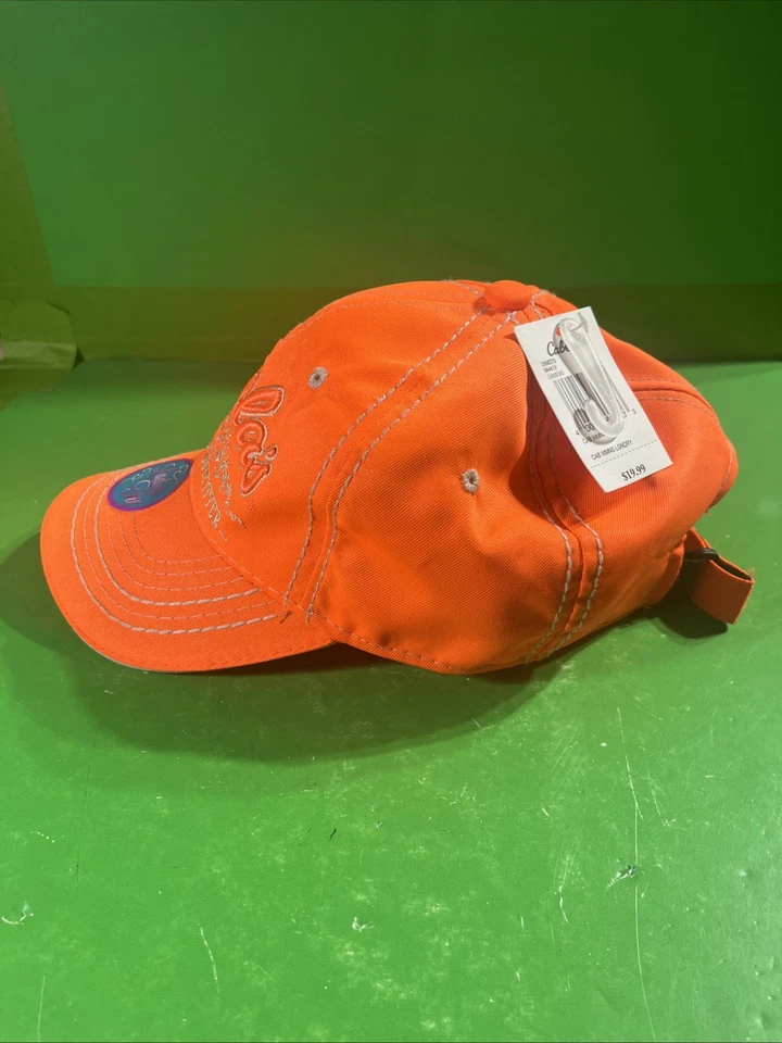 Cabela's Legendary Outfitters Orange Ladies Cap Hat Embroidered Logo New - Image 4 of 4