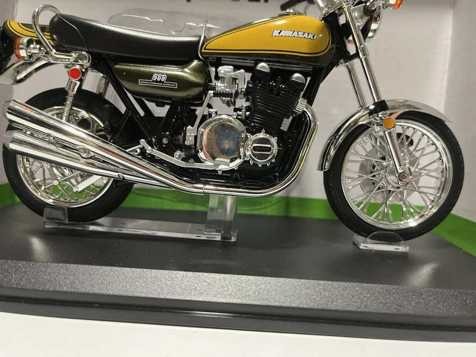 1/12 - AOSHIMA Diecast - KAWASAKI 900 super4 Z1 - Mustard/Green - NEW - Imagen 4 de 4