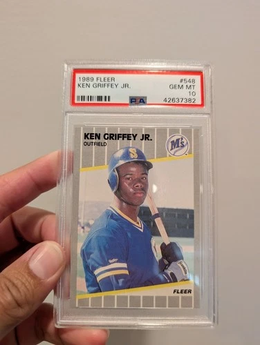 1989 FLEER KEN GRIFFEY JR. #548 SEATTLE MARINERS HOF ROOKIE RC PSA 10 GEM MINT