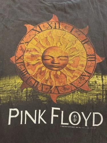Pink Floyd Sun Dial T-Shirt XL Brockum Double S 1990s vintage concert t-shirt, vintage, size XL, single stitch, B+ condition