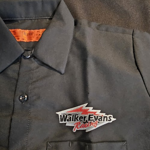 Polaris Walker Evans Racing Men's Button Up Pit Shirt. Black - Medium - NEW - Picture 3 of 4