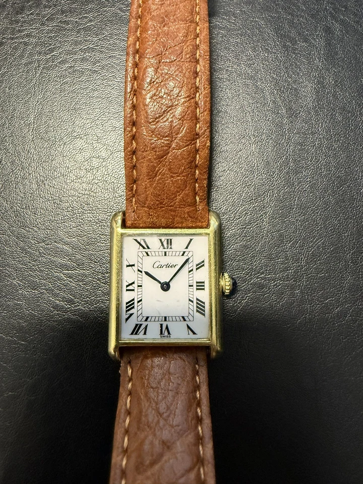 Tanque Cartier “Pre-Must” 8321 oro 18K galvanizado Foto 4 de 4