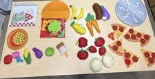 Lot Of Felt Soft Play Food including Pizzas