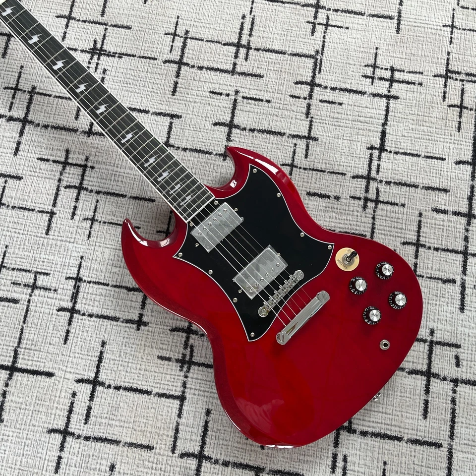 SG electric guitar Custom Angus Young solid cherry red body Christmas gift - Image 2 of 4
