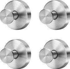 Silver Suction Cup Hooks,4 Pack Nickel Hooks for Shower