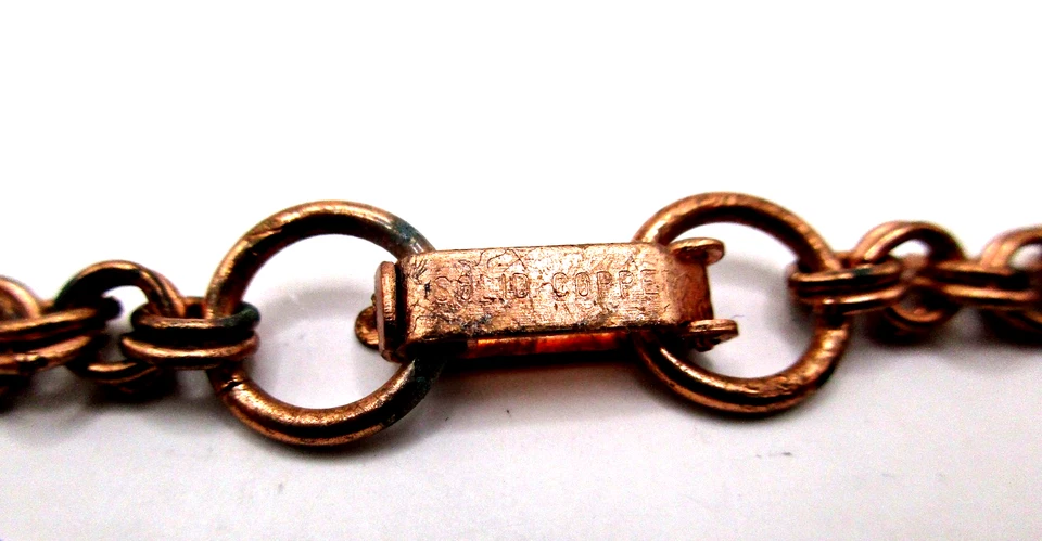 Винтажный маркированный подлинный меди кизила цветок текстурированный люцит ожерелье ошейник - Изображение 4 из 4