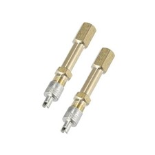 2pcs 50mm/1.97" Long Brass Auto Tire Valve Extension Adaptor Air Tyre Stem