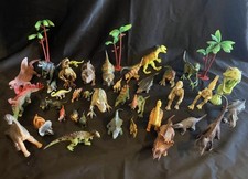 Dinosaur toys, jungle pieces- Large Set- 100 pieces- mixed sizes