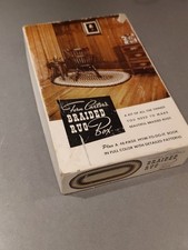 Tappeto intrecciato vintage anni 50 Fern Carter's scatola attrezzi manuale come modelli