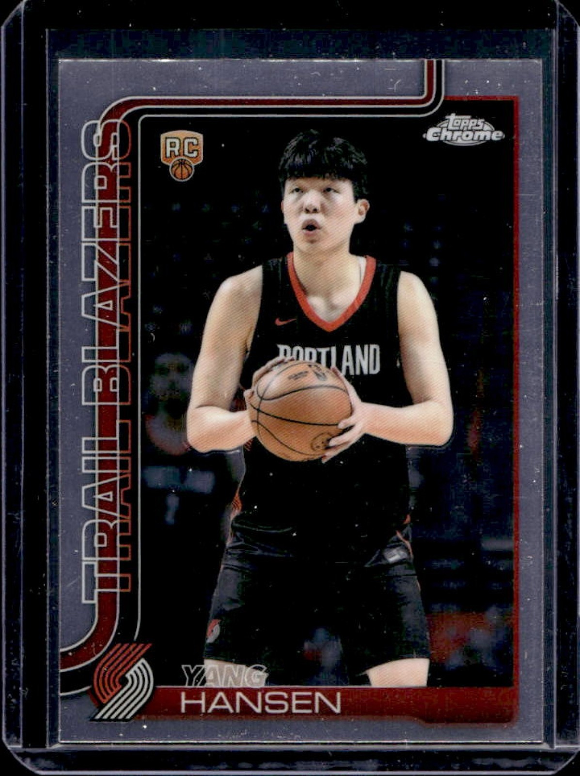 2025-26 Topps Chrome Yang Hansen RC Rookie #266 Trail Blazers