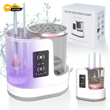 3 in 1 Electric Makeup Brush Cleaner Machine with Makeup Brush Dryer-Holder-Port